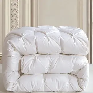 Cotton duvet 95 white goose down winter quilt cotton hotel spring and autumn quilt core gift winter quilt - 200x230cm 4kg coffee color