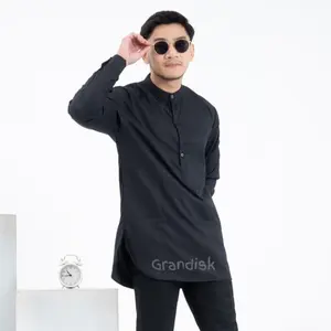 Grandisk Baju Koko Pria Lengan Panjang Model Pakistan Muslim