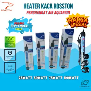 PROMO!!! HEATER KACA OTOMATIS PEMANAS AQUARIUM HEATER  ROSSTON 25W 50W 75W 100W