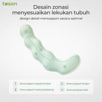 Gambar 【BANTAL IBU HAMIL】TUSEN SmartSleep Huggy I Guling Memory Foam Bantal Tidur Multifungsi unik Supportive untuk Relaksasi & Postur Tubuh - TUP07 - Green dari TUSEN Official Store Kab. Tangerang 5 Tokopedia