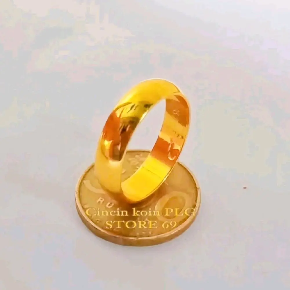 Cincin Koin Logam Original 1991 Lapis Emas 2k Anti Karat Tidak Mudah Luntur Anti Alergi Anti Hitam atau Berkarat - Hadiah, Gold Rings Perhiasan