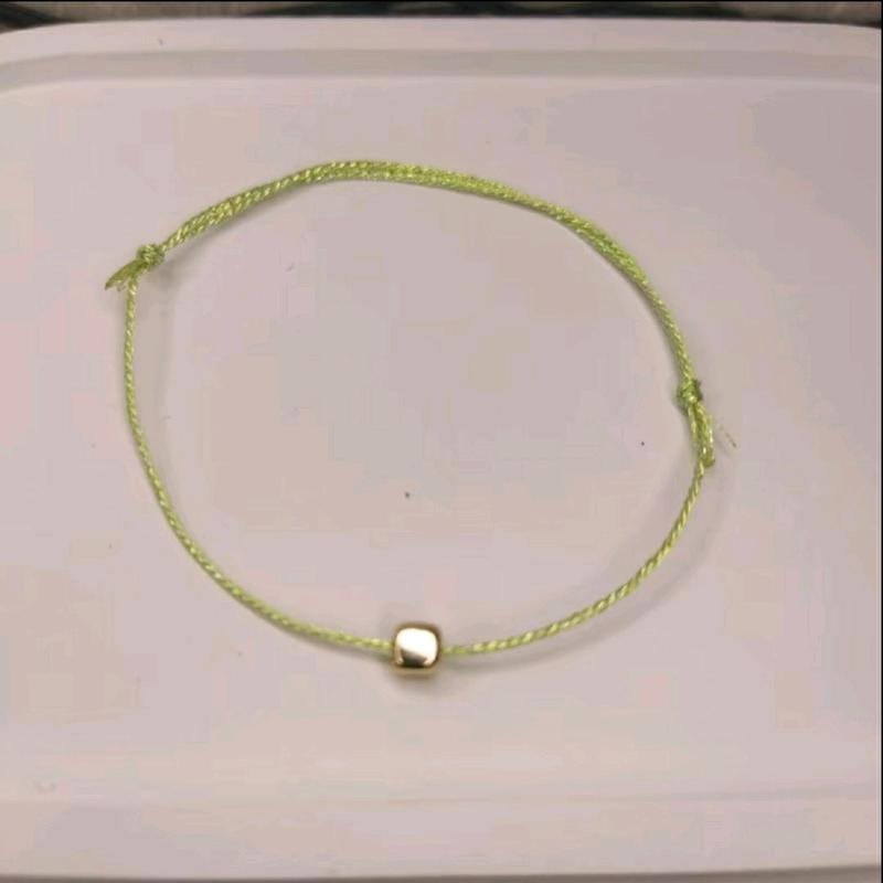 Gelang Tali Kilap kecil lucu imut harum dan mempesona (charm kubus) Elegan 3