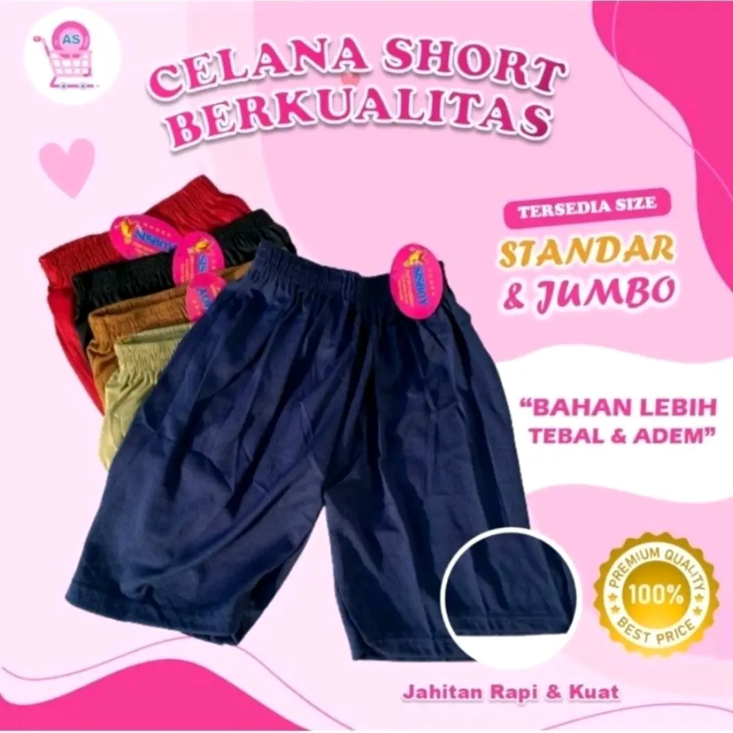 CELANA PENDEK SHOT REMAJA DEWASA JUMBO SISBOY SUNBOY S M L XL 3L 4L 5L 6L SHORT DALEMAN WANITA PEREMPUAN CEWEK KATUN KAOS ADEM LEMBUT MELAR ELASTIS MURAH PREMIUM