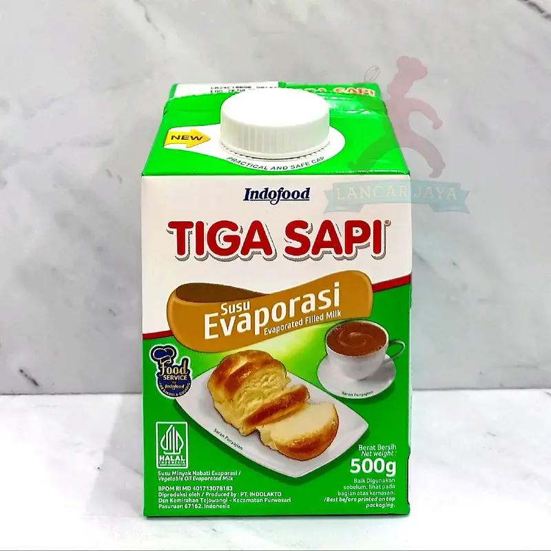 Susu Evaporasi/Evaporasi tiga sapi 500gr Food 0