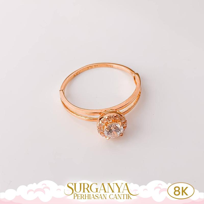 Macan Gold Kadar Muda 8K Cincin AYU Model Bassic Variasi Solitaire 4