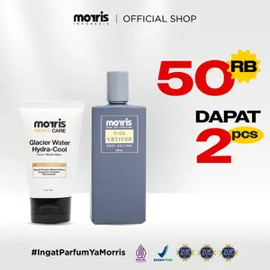 MORRIS - Paket Ganteng Maksimal {Parfum X Face Wash} | Best Seller Parfum | Best Seller Facial Wash| Isi 2 Pcs