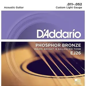 Senar Gitar Daddario D addario D'Addario Akustik Acoustic EJ26