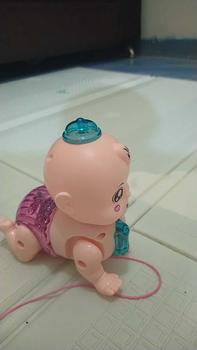 Product Review of crawling Doll transparan kelap kelip lampu mainan bayi merangkak BATRE mainan murah from I** W**y S**i 0