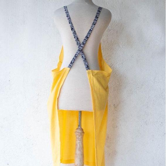 Linen apron masak (Yellow) 3