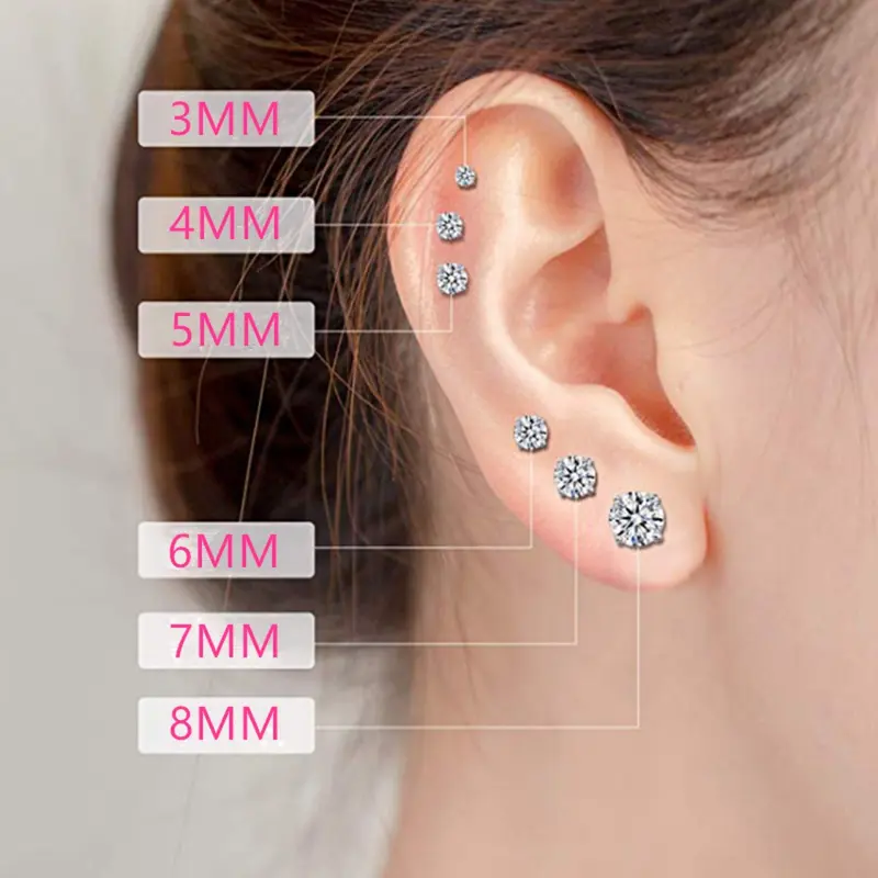 Hoa Tai Thép Titan Thanh Lịch, Phong Cách Hàn Quốc, Thời Trang Và Dễ Phối Đồ Hoa Tai Thép Titan Trung Tính Thích Hợp Làm Quà Tặng, Thích Hợp Cho Các Cuộc Họp Hàng Ngày 1