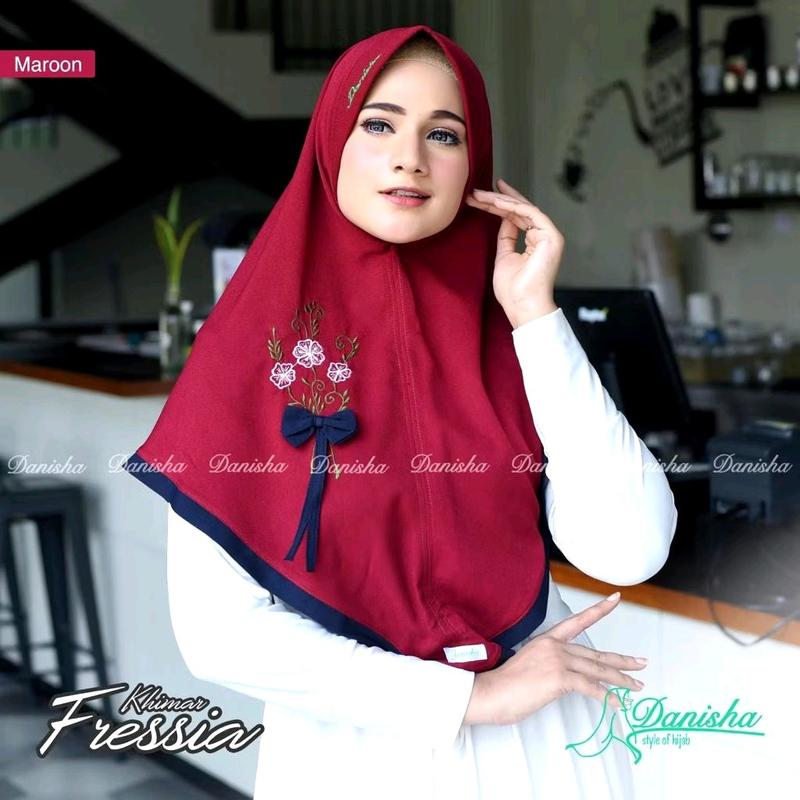 Jilbab Syari Khimar Fressia By Danisha Hijab 1