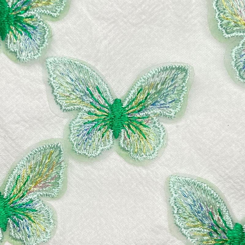 4cm colorful butterfly design lace applique fabric embroidery lace textile border lace clothing accessories 8