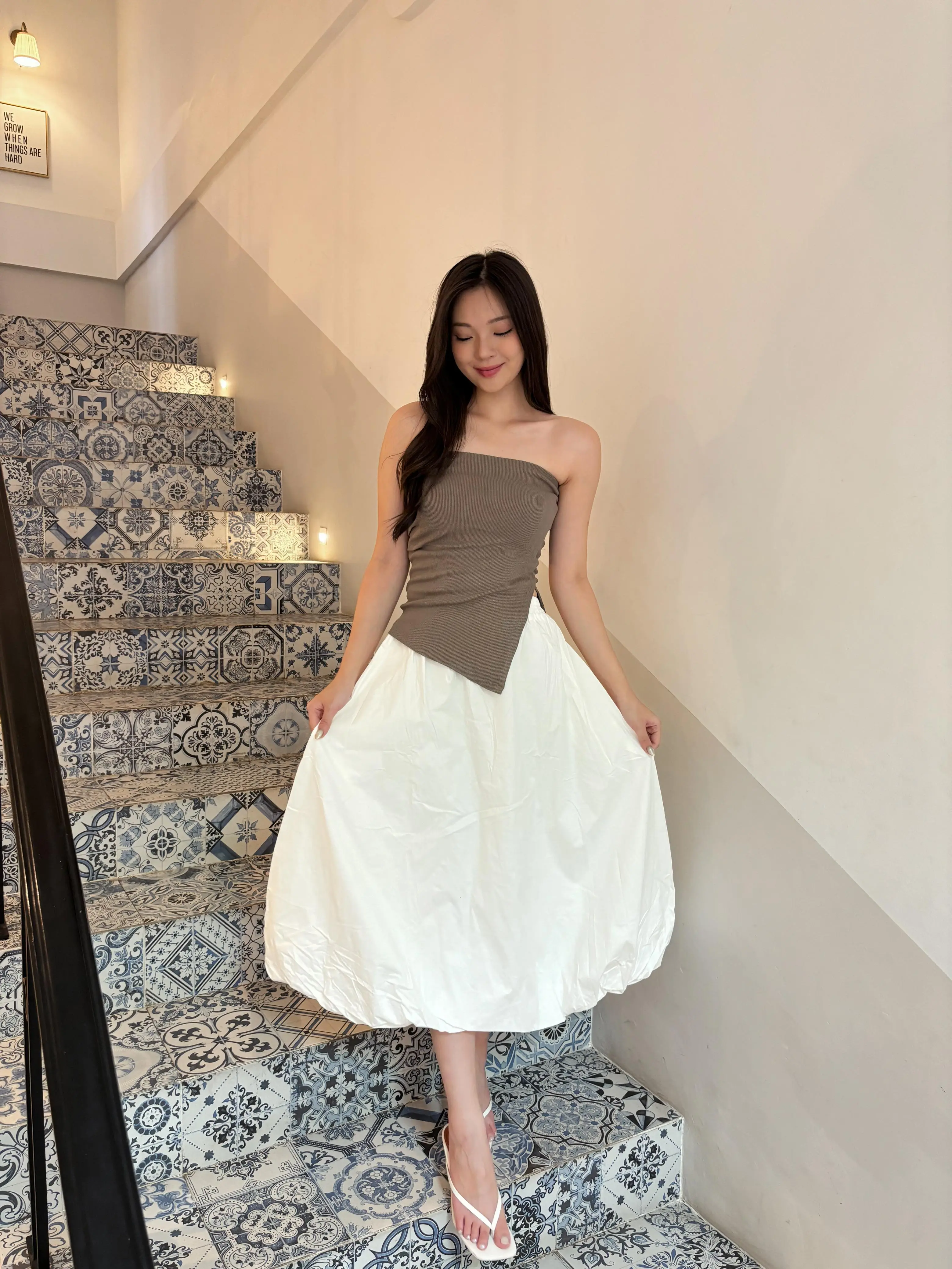 [REDCARPET] Miyuki Midi Balloon Skirt / Rok Balon Panjang Wanita Puffy Korean Casual flare
