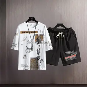 ONESET-COD stelan pria&wanita size L,XL,XXL 1set fashion distro t-shirt celana cargo setelan pria dewasa casualset oversized setelan-VOQUESGG30 Atasan Hoodie Kaos