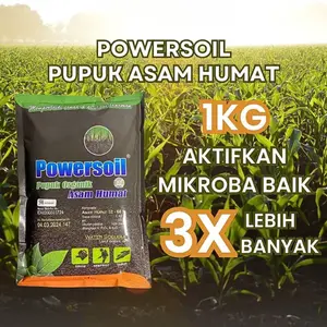 Pupuk POWERSOIL 1 Kg Asam Humat Organik Pembenah Penyubur Tanah Humic Acid