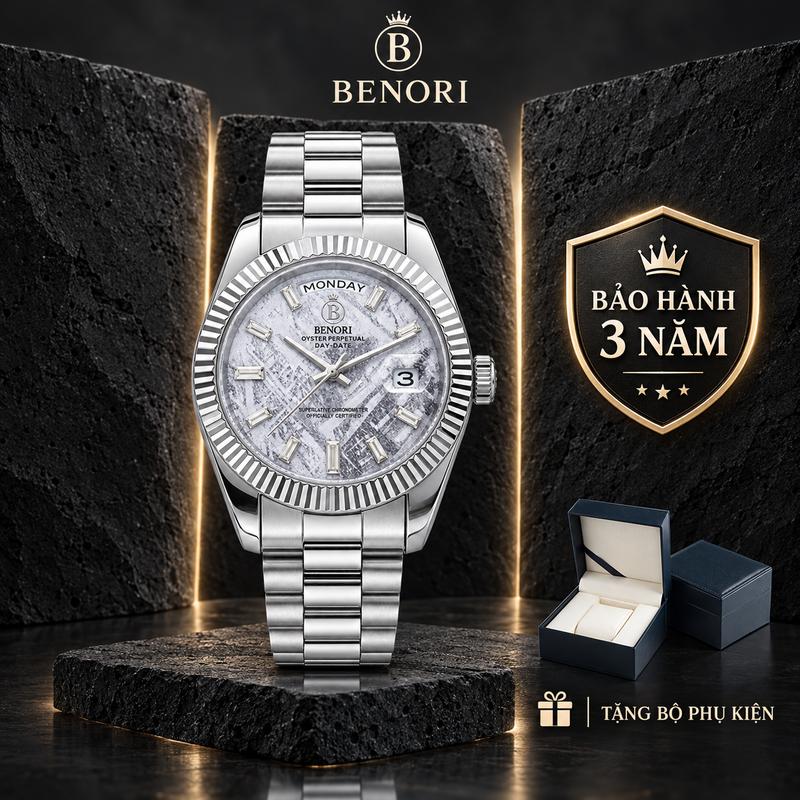 [LIVE ĐỘC QUYỀN] Đồng hồ nam BENORI B16 chính hãng dây thép đúc đặc cao cấp thời trang chống nước 3atm bảo hành 24 tháng