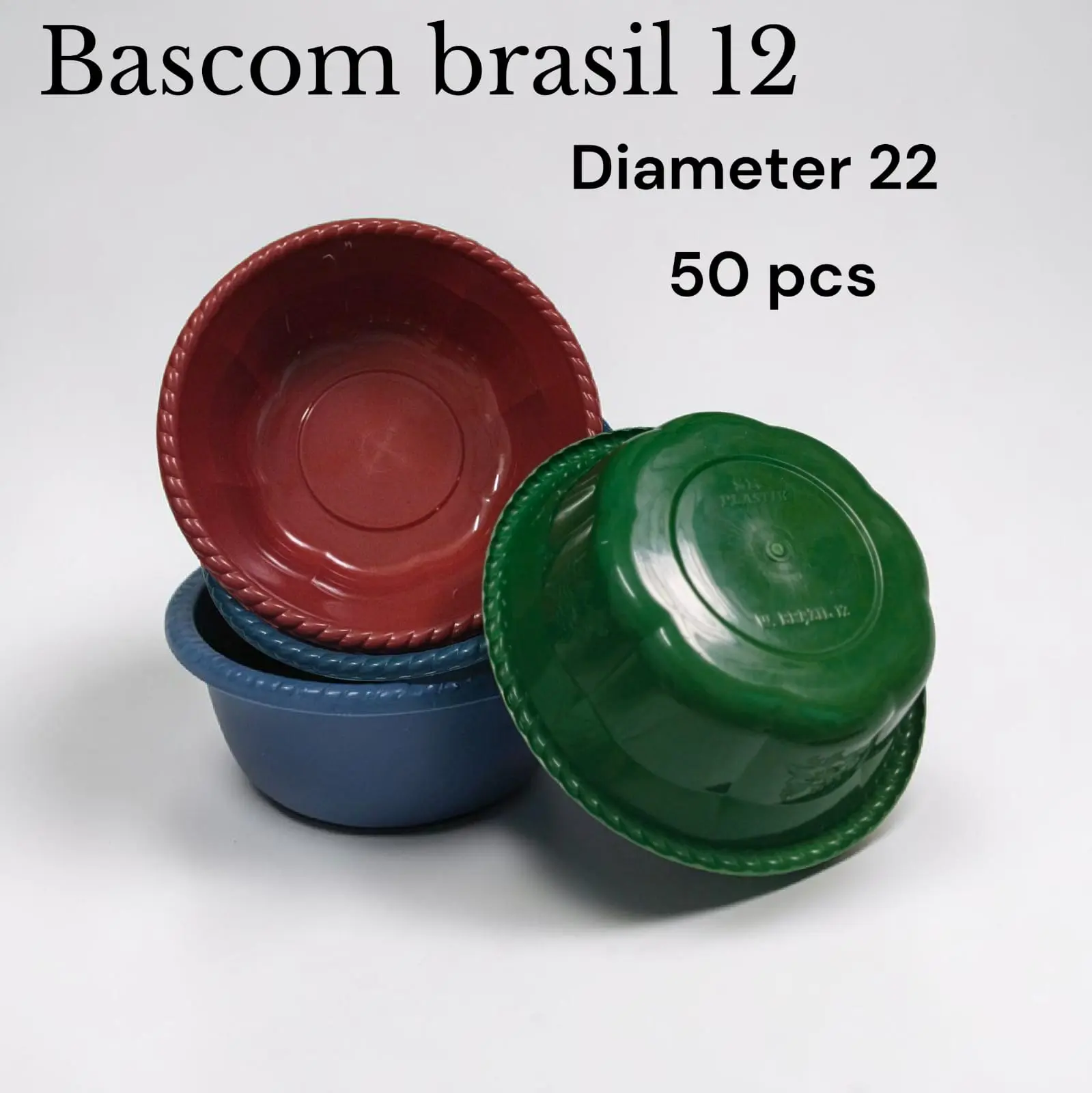 BASKOM BRASIL UK 12 50 PCS/100 PCS BASKOM PLASTIK SERBAGUNA MURAH