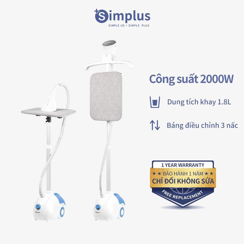 SimplusVN Bàn Ủi Hơi Nước Đứng Simplus Bàn Là Hơi Ủi Đứng Ủi Nằm 2in1 GTJH014 Bảo Hành 1 Năm Chỉ Đổi Không Sửa 