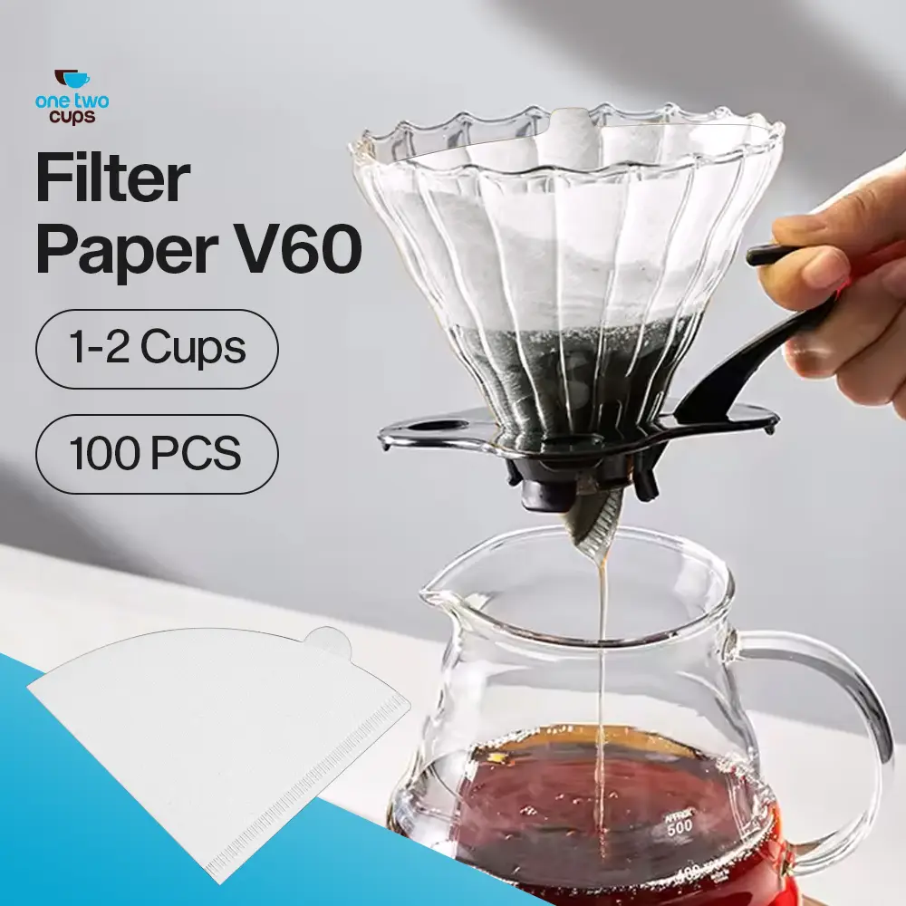 Paper Filter V60 Kertas Saring Kopi Filter V60 Saringan Drip Coffee Size 01 / 02 - 100pcs