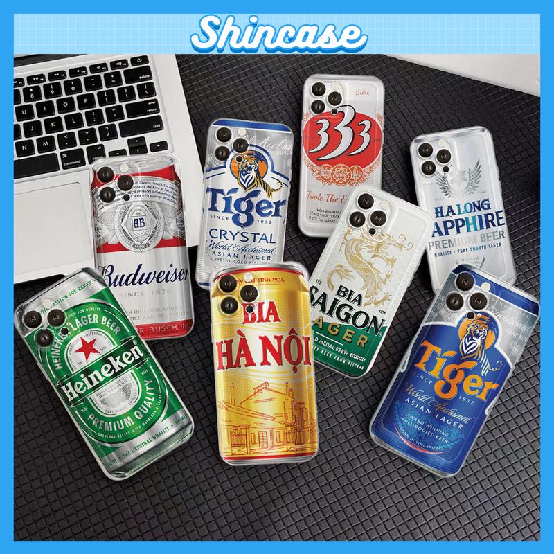 Ốp Lưng iPhone Vỏ Bia Viền Thẳng Chống Sốc Bảo Vệ Camera - iP 6 6s 7 8 Plus X XS 11 12 13 14 15 16 17 Pro Max