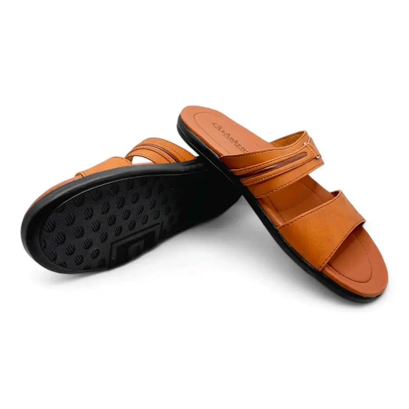 Arkens AL-04 Sandal Selop Kulit Premium Trendy Sol Tebal Dewasa Pria Terbaru Size 39-43 Untuk Santai Kasual Karet Sendal 8