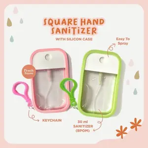 HAND SANITIZER GANTUNG KOTAK | HAND SANITIZER POCKET SPRAY | SILICONE CASE GANTUNGAN LUCU Perawatan Tangan Special Limited
