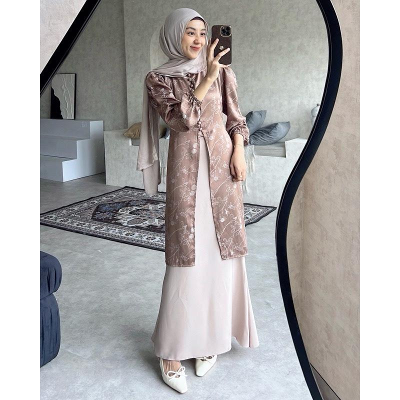 Qiyara tunik 2 new series (Hanya Atasan motif tunik melayu wanita)