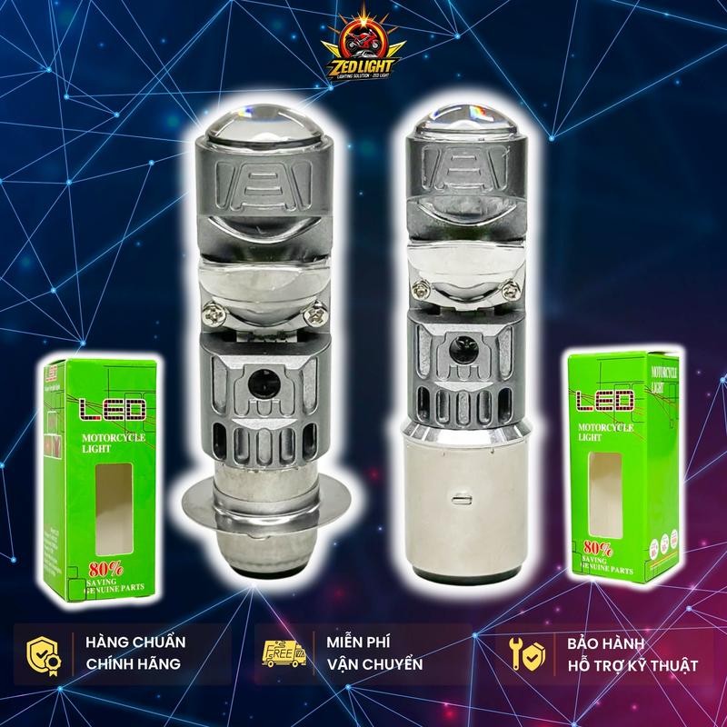Đèn Pha Bi Cầu X6 ZED LIGHT - Chân M5 Và Chân H6 BA20D Lắp Xe Máy Đời Cũ Năm 2006 Đổ Lại SCR Cup82 Zip Piaggio Dream Wave Sirius Jupiter Future Exciter ...