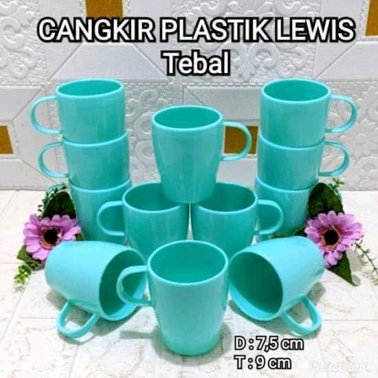 Cangkir Kencana Lewis ORI Per Lusin Plastik 2