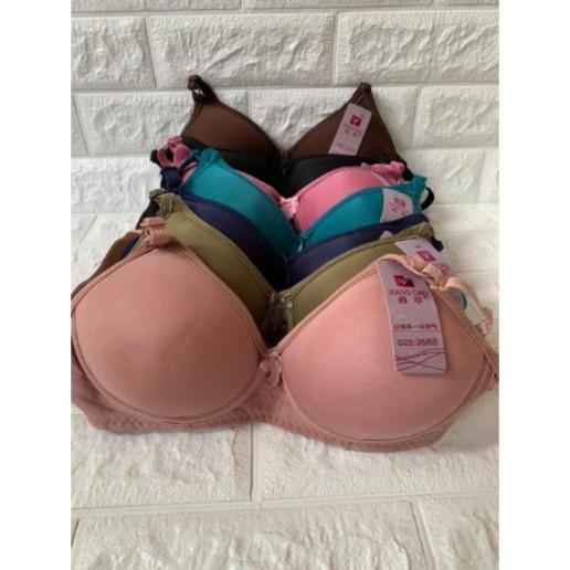Bra BH Wanita Busa Polos Tanpa Kawat / Pengait 2 / MURAH TERLARIS / Size 34-36-38-40 / Real Picture 1