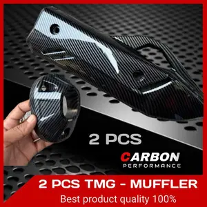 PAKET CARBON MONCONG DAN TUTUP KNALPOT PCX 160 2 PCS / Paket tutup knalpot pcx 160 carbon muffler pcx 160 carbon vario 160 carbon Motor Motorcycle