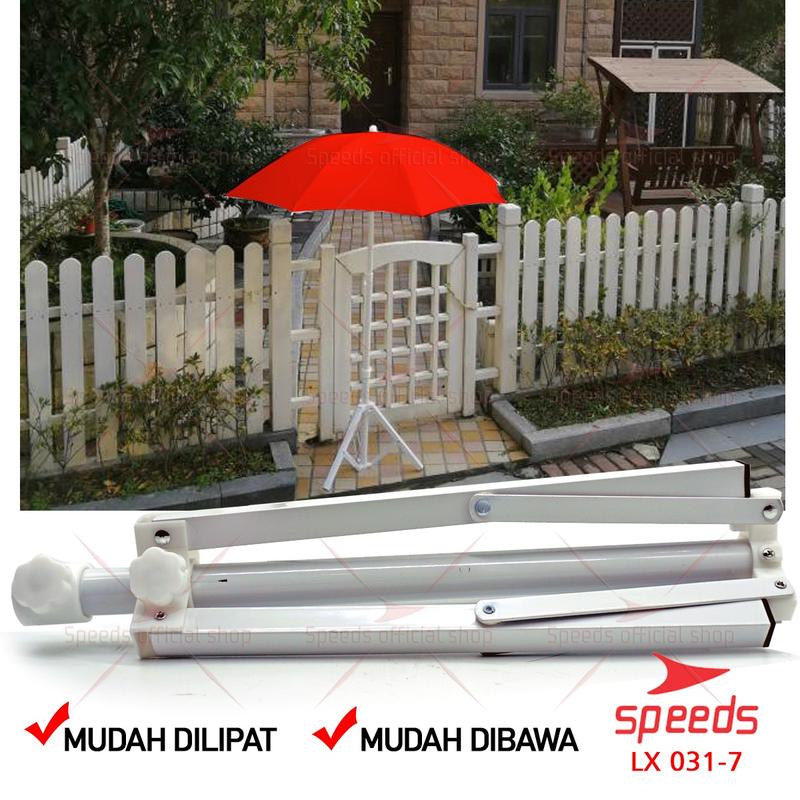SPEEDS Tripod Stand Kaki Penyangga Tenda Payung Dudukan Camping Outdoor Tenda Tinggi 45cm Bisa Portabel 031-7 7