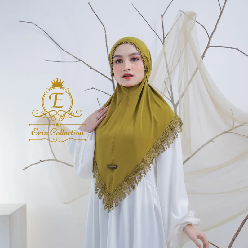 erin collection jilbab instan renda salma hijab jersey premium mewah Bergo Wanita 1