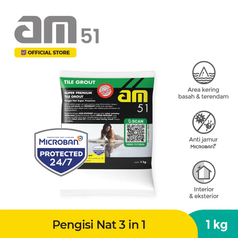 AM 51 ( 1 Kg ) - Nat Anti Jamur & Tahan Asam 1kg – Pengisi Nat 5