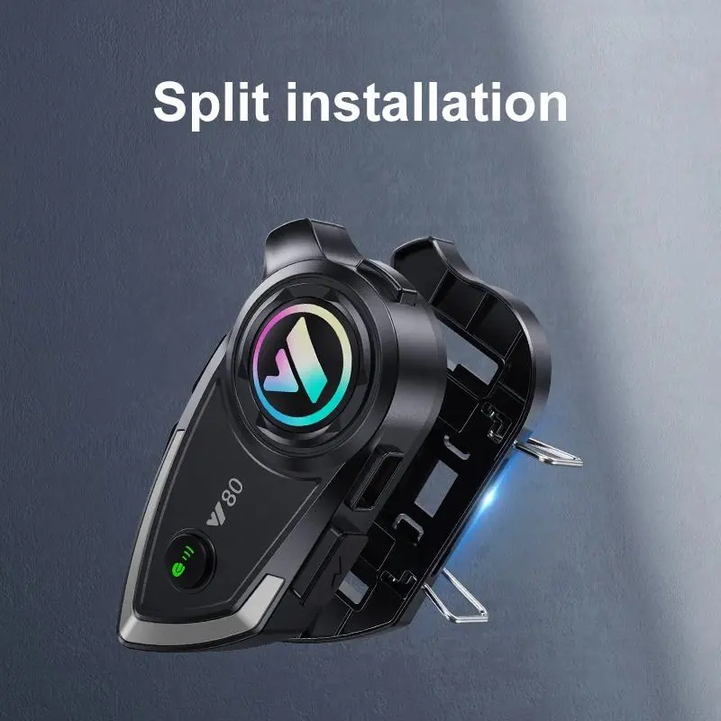 Y80 Headset Helm Bluetooth Headset Helmet mirip intercom Motorcycle Y80 hard soft mic CUMA DAPAT HARDMIC - Black 3
