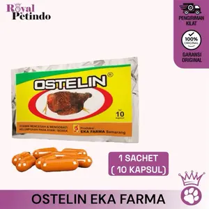 Ostelin Eka Farma Obat Vitamin Mencegah Lumpuh untuk Ayam Bebek Unggas Burung 1 Sachet ( 10 Kapsul )