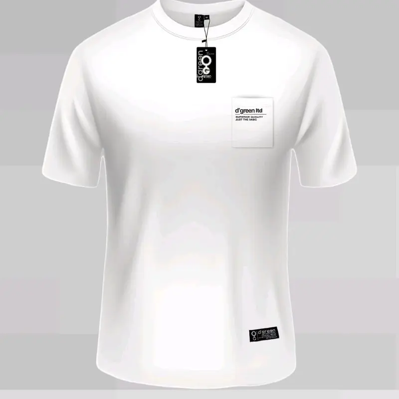 D'Green Baju Kaos Pria Distro Bahan Cotton 30s Lengan Pendek Warna Biru Denim Series Katun Polos 2