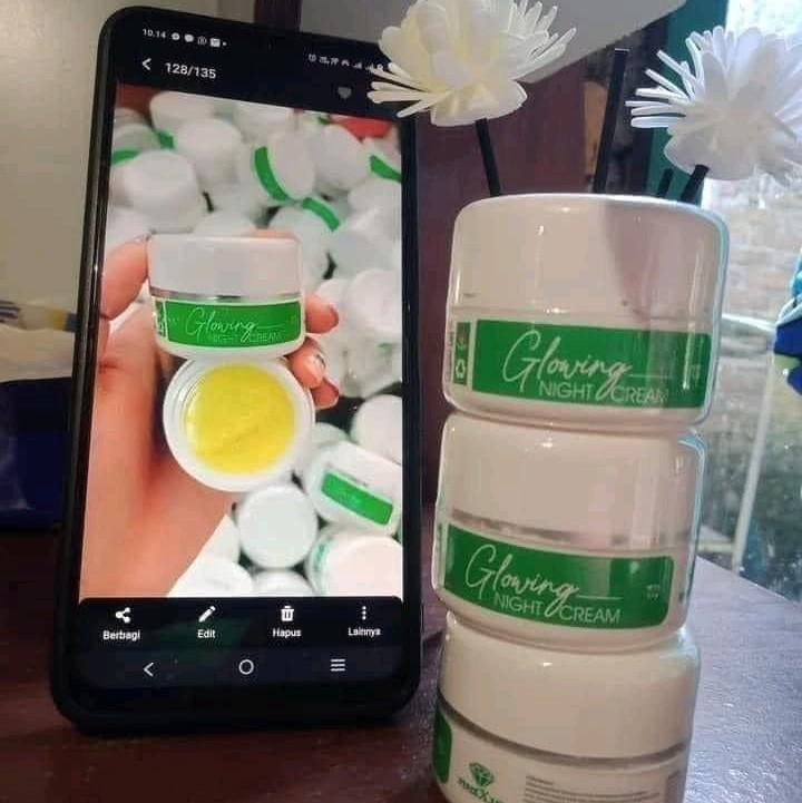 [COD] GLOWING NIGHT CREAM MAXIE SKINCARE (KRIM FLEK) Perawatan Wajah Pencerah Mencerahkan Aging 1