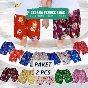 Promo 2PCS Boxer Karakter Anak Cewek Dan Cowok Bahan Nyaman Dipakai / Celana Pendek Anak Anak / Celana Lucu Anak Perempuan Dan Laki-Laki