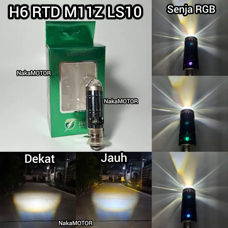 Lampu Utama H6 Senja RGB Dengan Kipas Original Rayton D3 High Low Putih Kuning 0