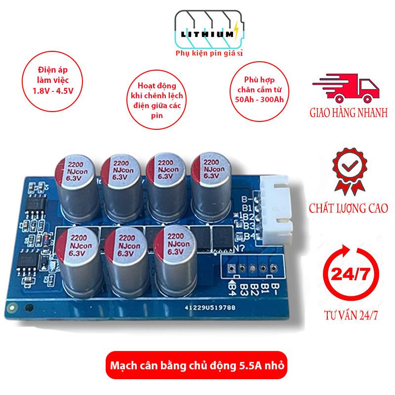 Mạch Cân Bằng Chủ Động 5.5A 4S Nhỏ - Giải Pháp Cân Bằng Pin Hiệu Quả 1