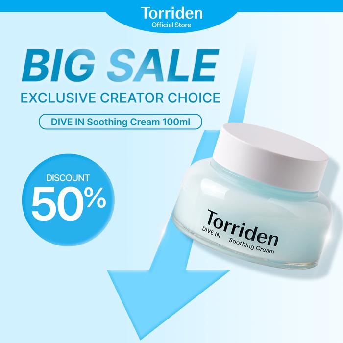 Gambar [Exclusive Vionaaclesia][K-Beauty Creator 2.0] TORRIDEN OFFICIAL Dive In Soothing Cream 100ml I Deep Hydration & Skin Calming Moisturizer for Skin Barrier dari Torriden Indonesia Kota Tangerang Tokopedia