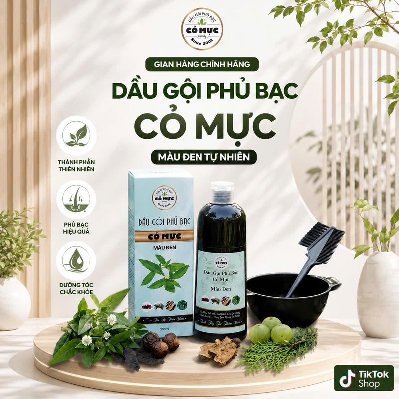 Dầu Gội Phủ Bạc Cỏ Mực - Không chứa silicon Lên Màu Tự Nhiên DÙNG ĐỂ PHỦ BẠC…