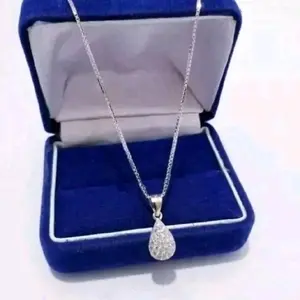Kalung Itali Silver titanium free liontin labu Perempuan Perhiasan Berlian Rantai