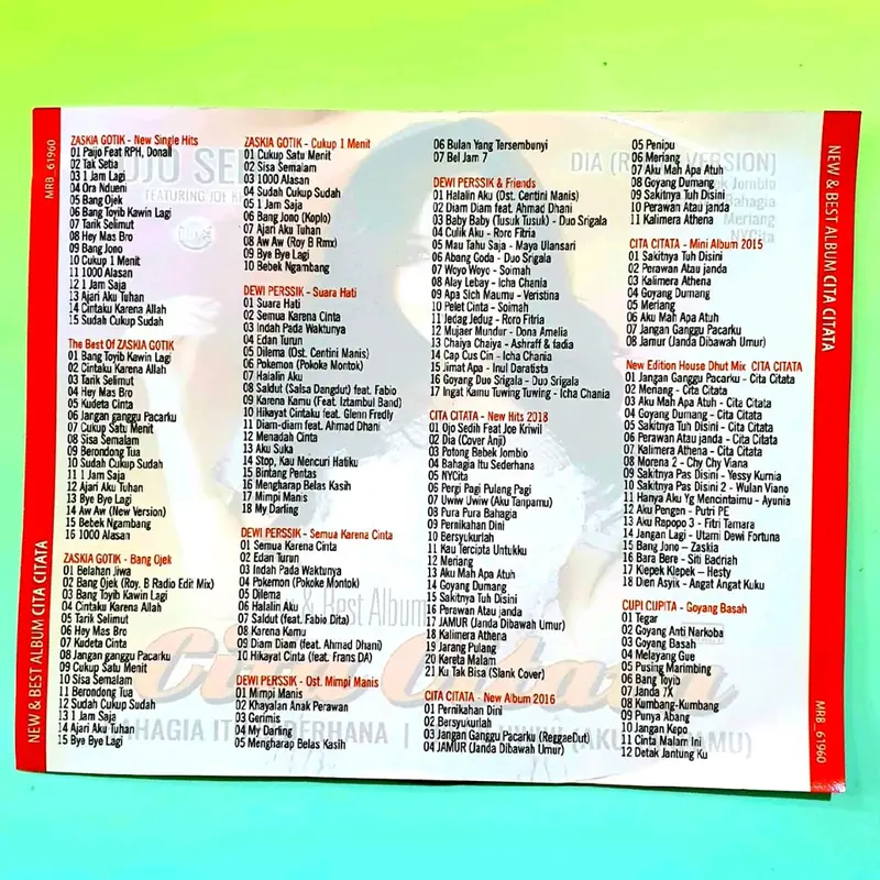 KASET CD MP3 CAMPURAN LAGU DANGDUT CITA CITATA-LAGU ZASKIA GOTIK