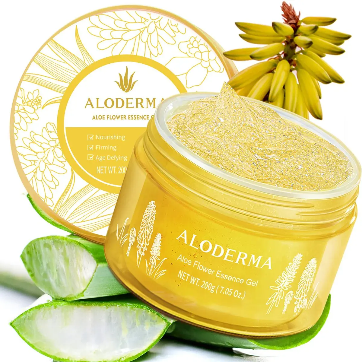 One2World Selection ALODERMA Aloe Flower Essence Gel, 200g