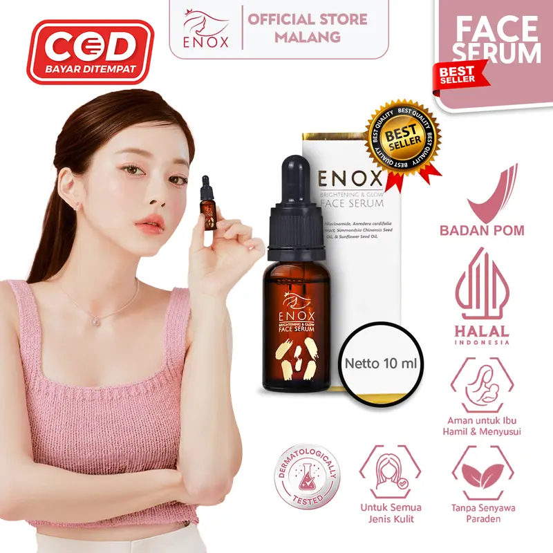 Enox Skincare - Brightening Glow Up Serum Anti Aging Mencerahkan Menyamarkan Kerutan dan Mengurangi Flek Hitam 0