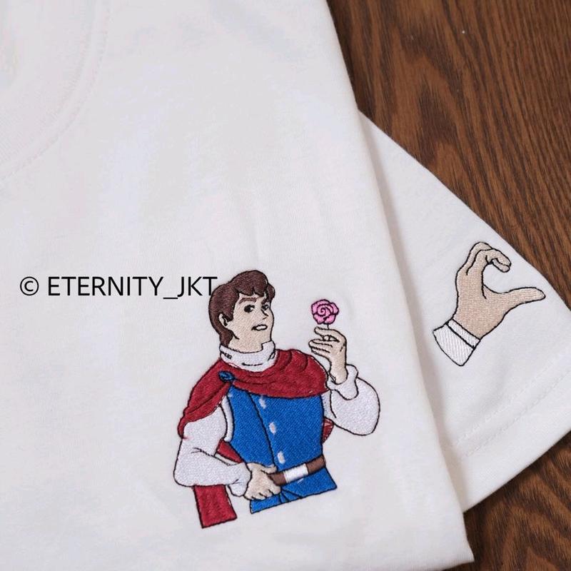 kaos couple Snow white & Prince cotton combed 20s premium[free sticker&readystock] 1