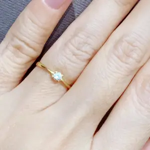 Cincin Mata Solitaire - 0.5 Gram