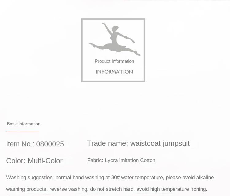 Product Introduction of Ballecheng Ballet Practice Clothes Women's Body Clothes High-Cut Tight Jumpsuit Dance Performance Clothes Training Clothes 2